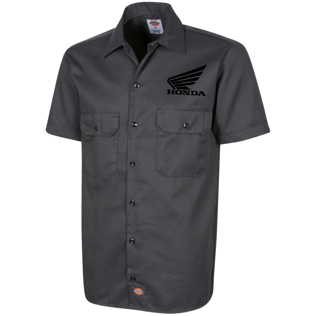 Classic Honda Goldwing Motorcycle Dickies Men's Short Sleeve Workshirt