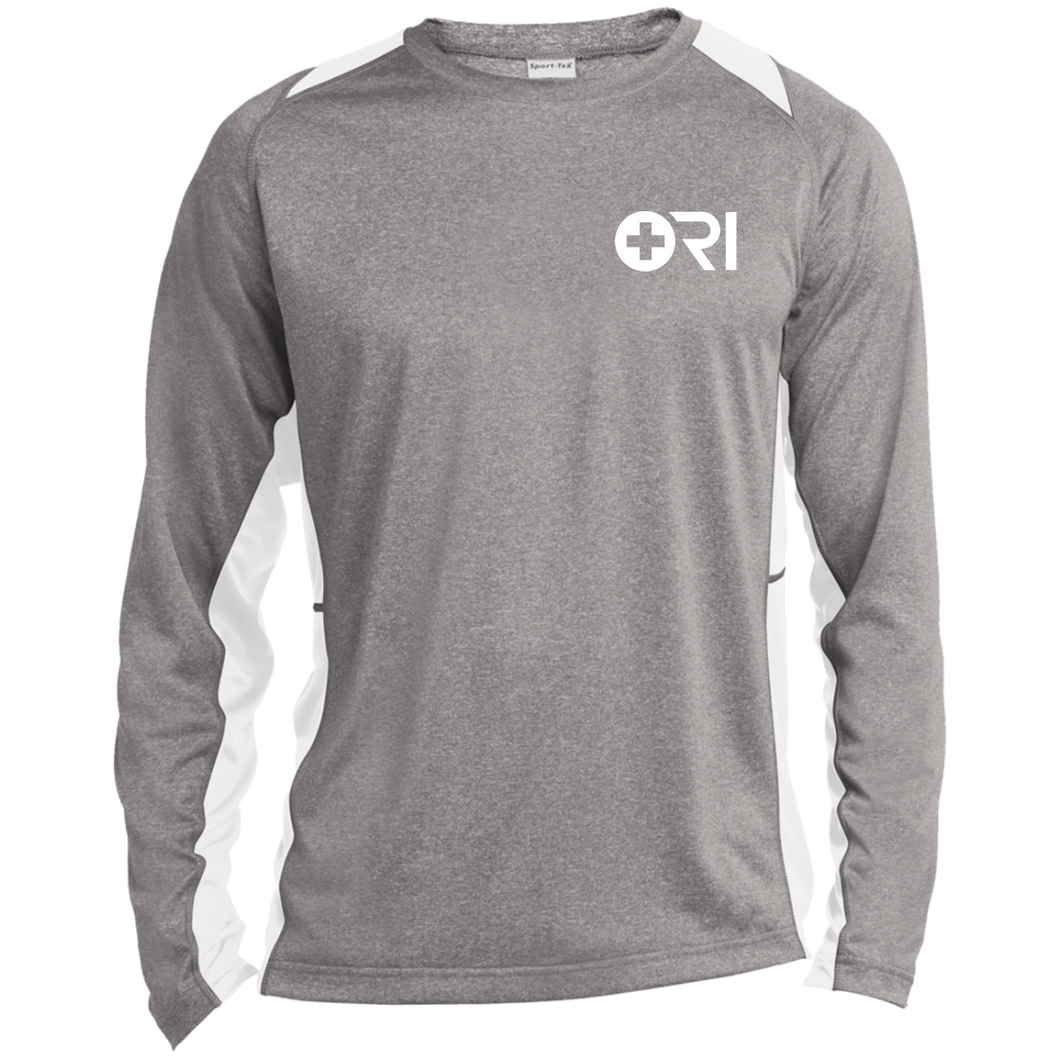 ORI Long Sleeve Heather Colorblock Performance Tee