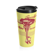 Brockhouse outboards Stainless Steel Travel Mug by Retro Boater