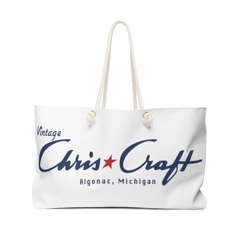 Vintage Chris Craft Algonac, Michigan Weekender Bag