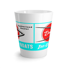 Dorsett Boat Dealer Sign Latte mug by Retro Boater