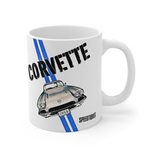 1958 Chevy Corvette White Ceramic Mug by SpeedTiques