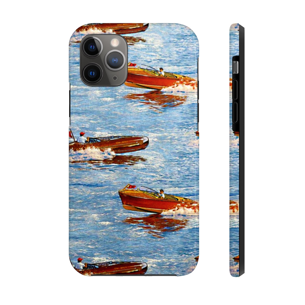 Vintage Chris Craft Case Mate Tough Phone Cases by Retro Boater