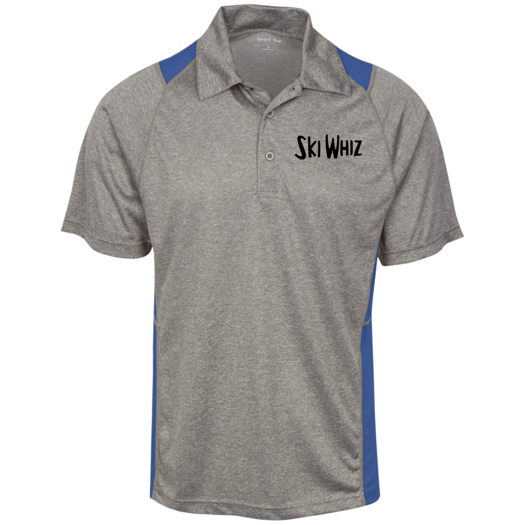 Vintage Ski Whiz Snowmobiles Heather Moisture Wicking Polo