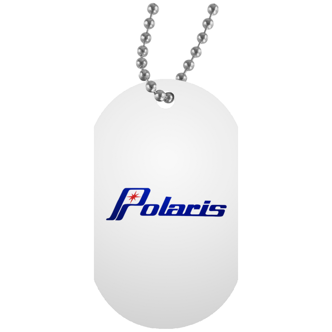 Vintage Polaris Snowmobile UN5588 White Dog Tag