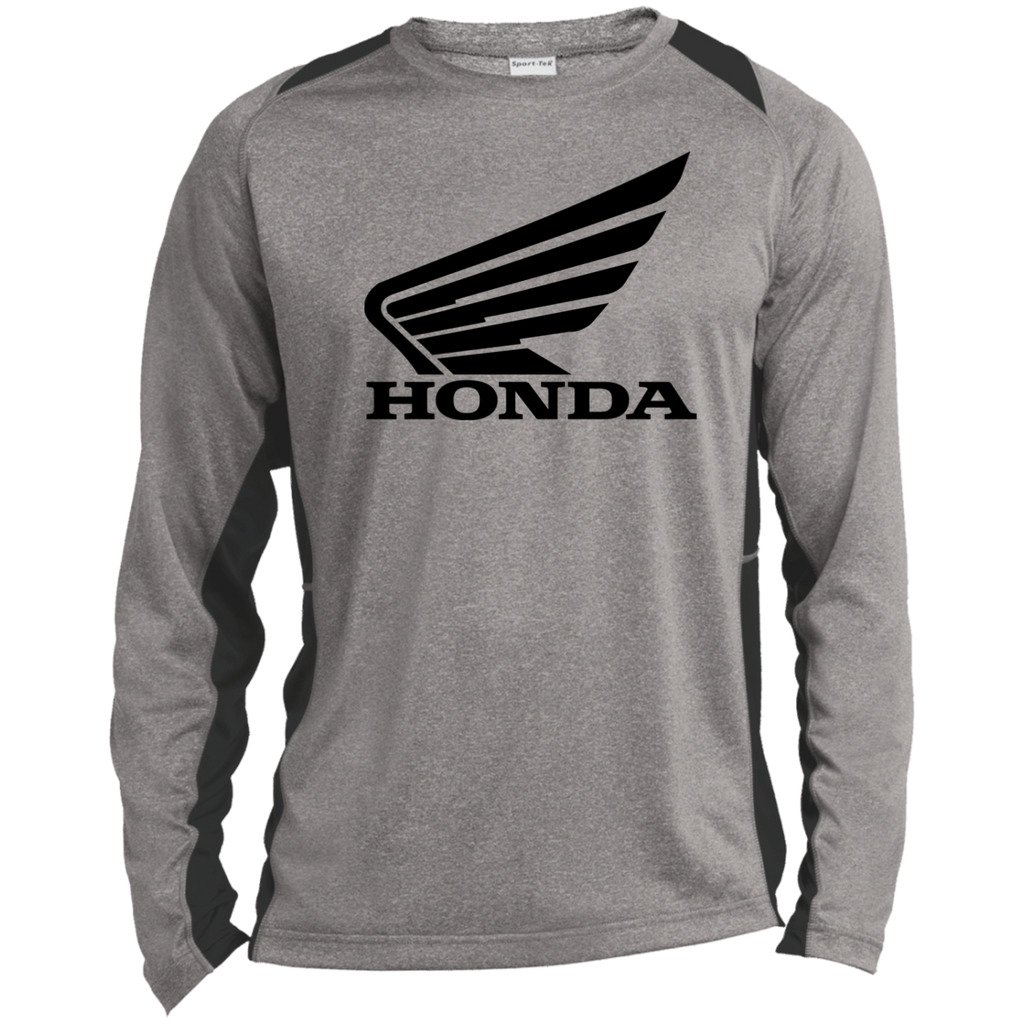 HERTER'S Husky Snowmobiles Long Sleeve Heather Colorblock Performance Tee
