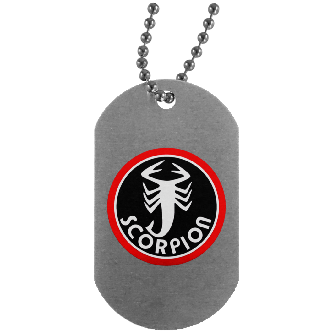 Vintage Scorpion Snowmobile Silver Dog Tag