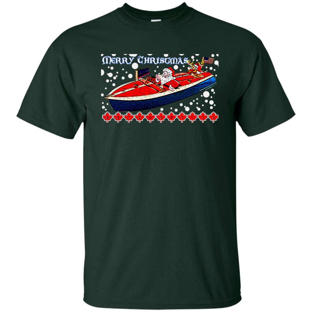 Santa and Rudolph take a Chris Craft Cruise G200 Gildan Ultra Cotton T-Shirt