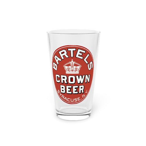Vintage Bartels Crown Beer in Syracuse New York Pint Glass, 16oz