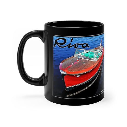 Vintage Riva Black mug 11oz by Retro Boater