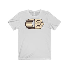 Classic Boater Logo in Tan and Brown Unisex Jersey Short Sleeve Tee
