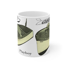 Grayboy Playboy Boats White Ceramic Mug by Retro Boater