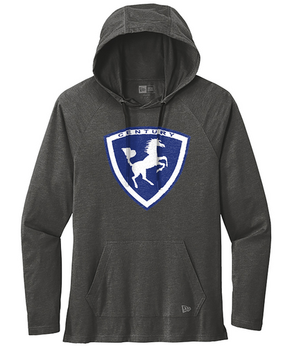 Vintage Century Boat Crest in Blue and White New Era® Tri-Blend Hoodie