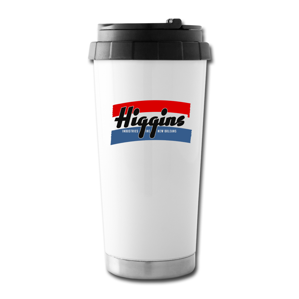 Classic Higgins Boat Travel Mug - white