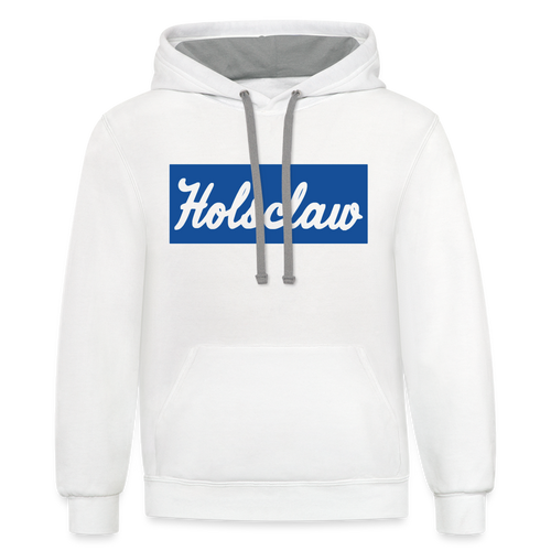 Vintage Holsclaw Trailers Contrast Hoodie - white/gray
