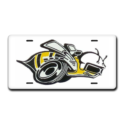 Late 60s Mopar Super Bee Silver Gloss License Plate