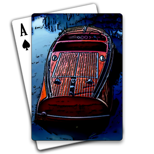 Late 30s Chris Craft Barrelback Playing Cards