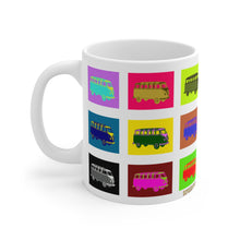 Vintage VW Bus Pop Art White Ceramic Mug by SpeedTiques