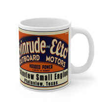 Plainview Small Engine Evinrude and Elto Outboard Motors White Ceramic Mug by Retro Boater