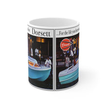 1961 Dorsett Boat Advertisement White Ceramic Mug