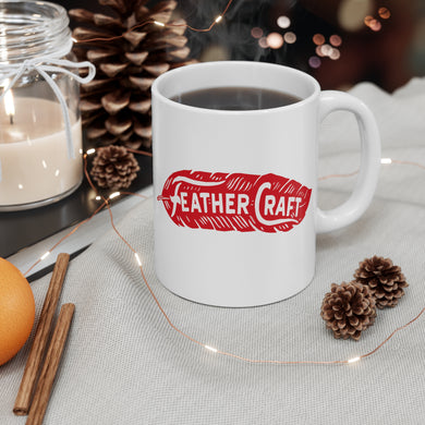 Feather Craft Boats White Ceramic Mug by Retro Boater