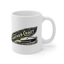 Feather Craft Boats White Ceramic Mug by Retro Boater