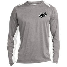 Vintage Style Fox Racing Long Sleeve Heather Colorblock Performance Tee