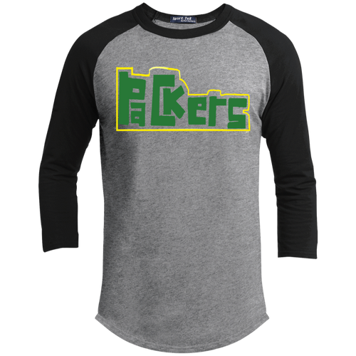 Quinnwear Green Bay Packers Youth 3/4 Raglan Sleeve Shirt