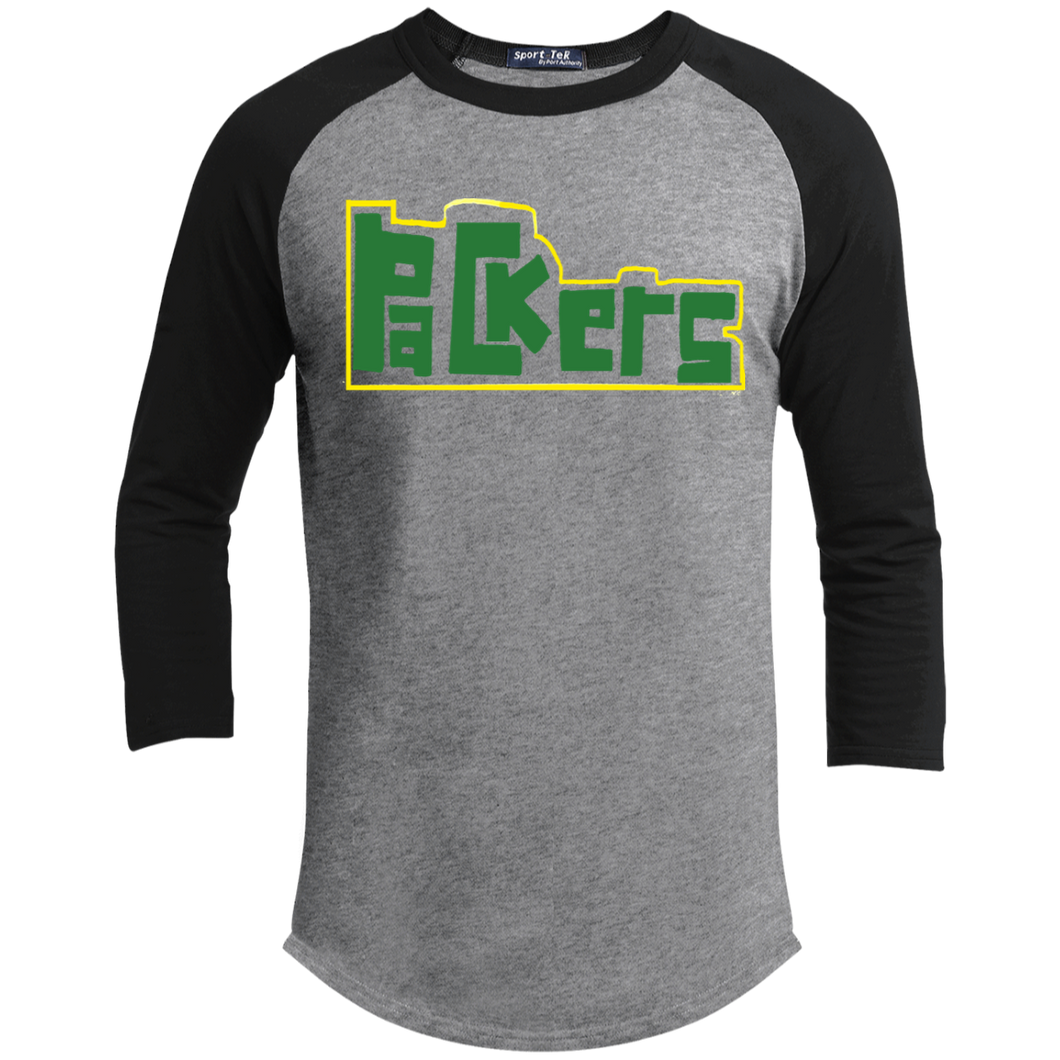 Quinnwear Green Bay Packers Youth 3/4 Raglan Sleeve Shirt