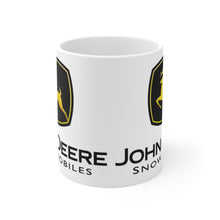 Vintage John Deere Snowmobiles White Ceramic Mug by SpeedTiques