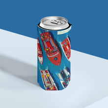 1950s Vintage Century Boat Line Up Slim Can Cooler