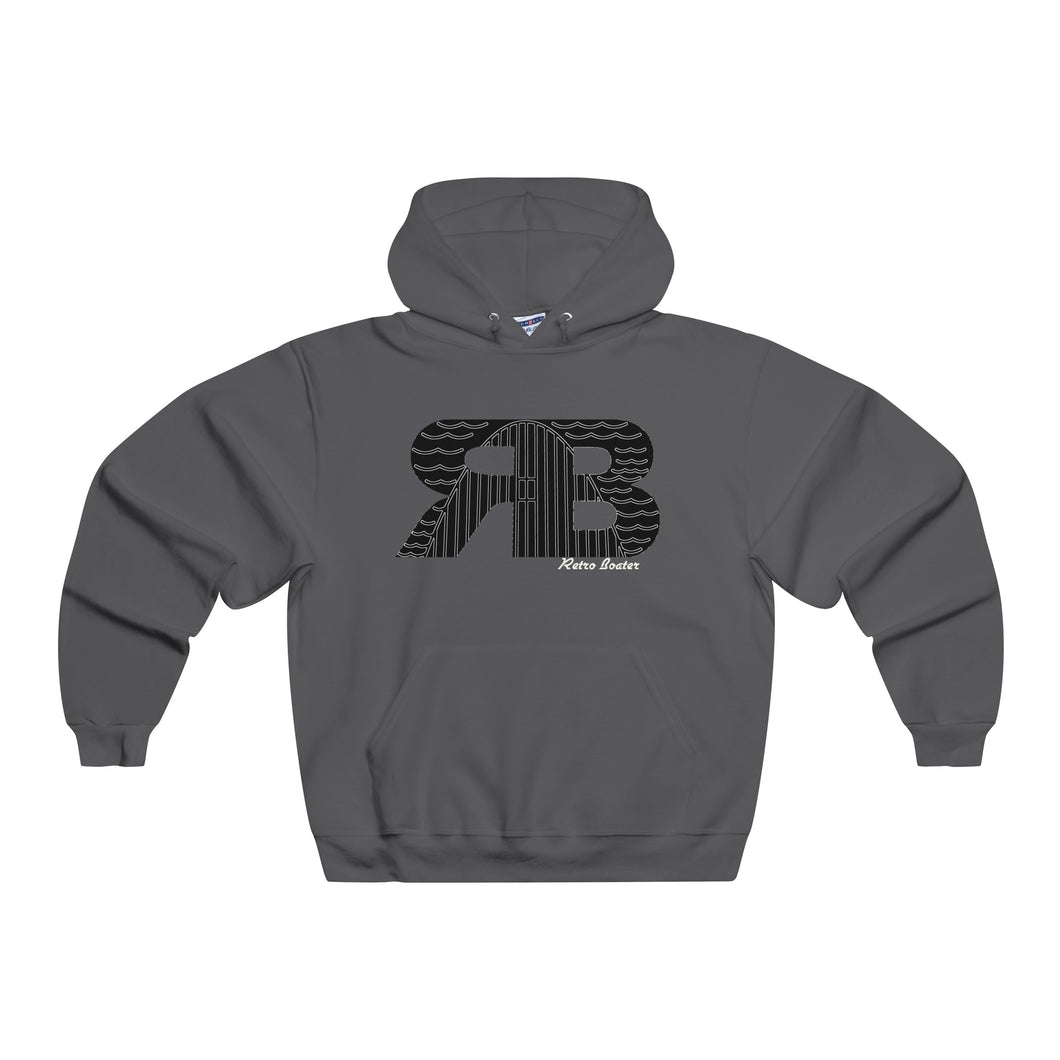 Retro Boater Logo in Black NUBLEND® Hooded Sweatshirt