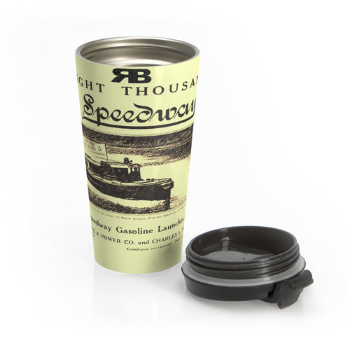 Speedway Engine and Boat Co Travel Mug by Retro Boater