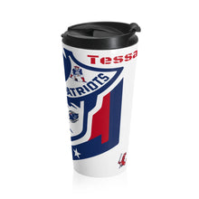 Personalized Tessa Patriots Red Sox Stainless Steel Travel Mug