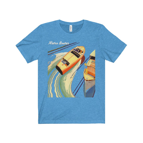 Dual Cockpit Art by Retro Boater Unisex Jersey Short Sleeve Tee