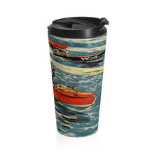 Vintage Boat Race by Retro Boater Stainless Steel Travel Mug