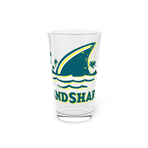 Classic Landshark Beer Pint Glass, 16oz