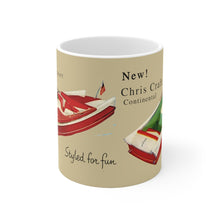 1957 Chris Craft Capri and Continental White Ceramic Mug by Retro Boater