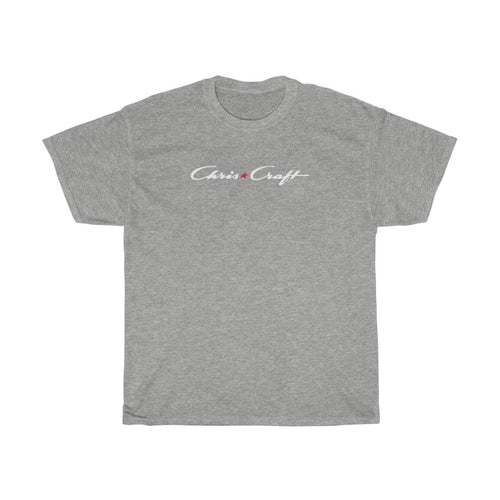 Vintage 1950 Chris Craft Sedan Unisex Heavy Cotton Tee by Retro Boater