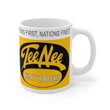 Tee Nee Boat Trailers White Ceramic Mug by Retro Boater
