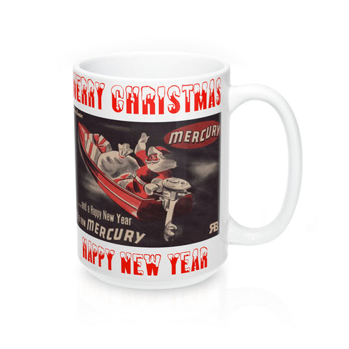 Vintage Mercury Christmas 15oz Mug by Retro Boater