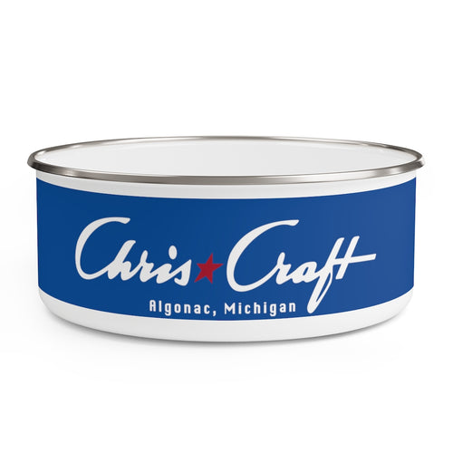 Vintage Chris Craft Algonac, Michigan Enamel Boat Bowl