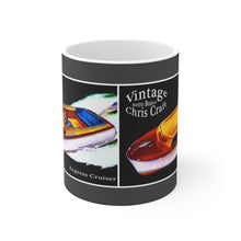 Vintage Chris Craft Express Cruiser White Ceramic Mug by Retro Boater