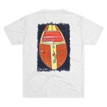 Late 40s Chris Craft Custom Runabout Mens Tri-Blend Crew Tee by Classic Boater