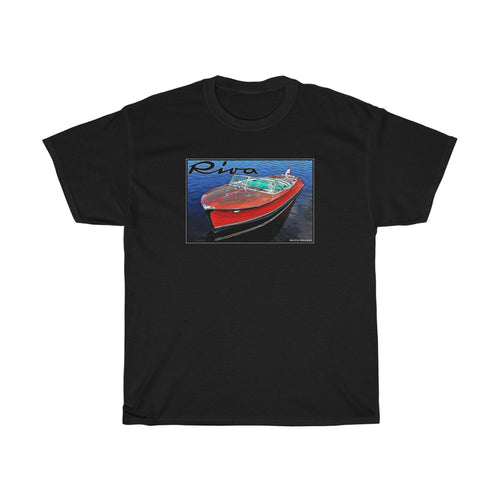Vintage Riva Boats Unisex Heavy Cotton Tee by Retro Boater