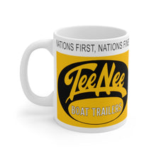 Tee Nee Boat Trailers White Ceramic Mug by Retro Boater