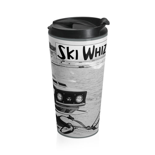 Vintage Style Ski Whiz Girls Stainless Steel Travel Mug