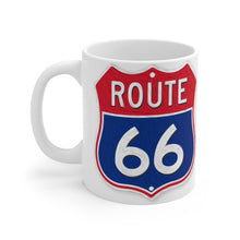 Route 66 Sign White Ceramic Mug