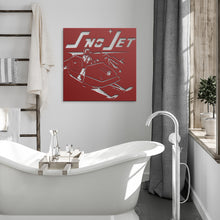 1960s Sno Jet Snowmobile Advertisement Die-Cut Metal Sign