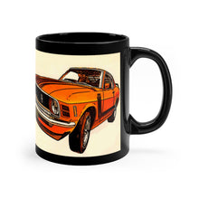 1970 Ford Mustang Boss 302 Black mug 11oz